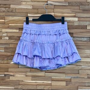 Cake for Dinner | Willow Satin Mini Skirt | Amethyst | Purple | XS